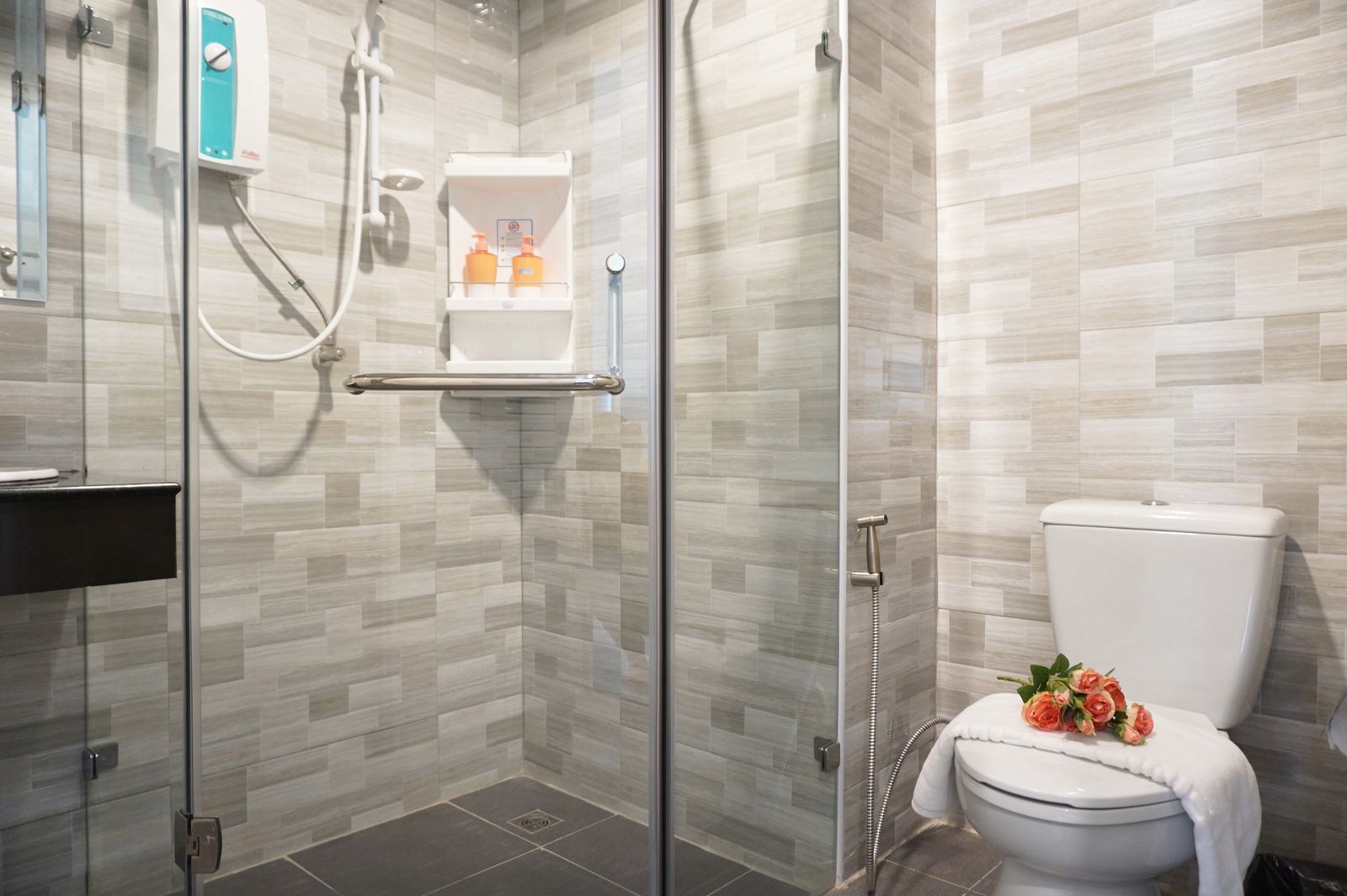 Bathroom with walk-in shower